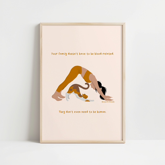 My Cat is My Family - Art Print