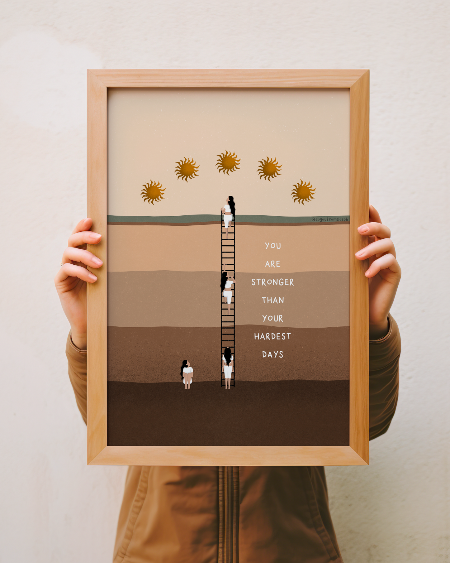 Stronger Than Your Hardest Days - Art Print