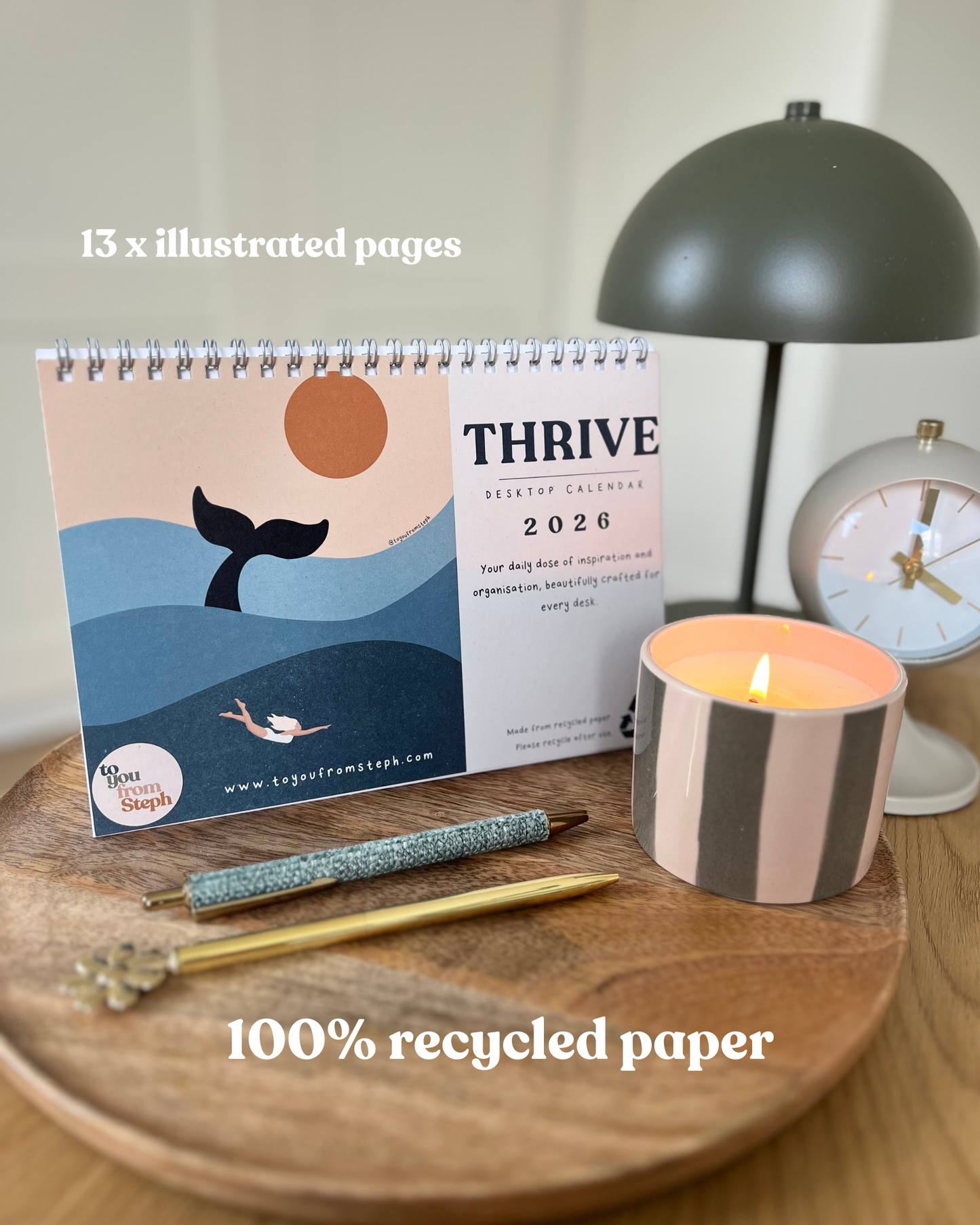 (PRE-ORDER) Thrive 2026 | Desktop Calendar | A5
