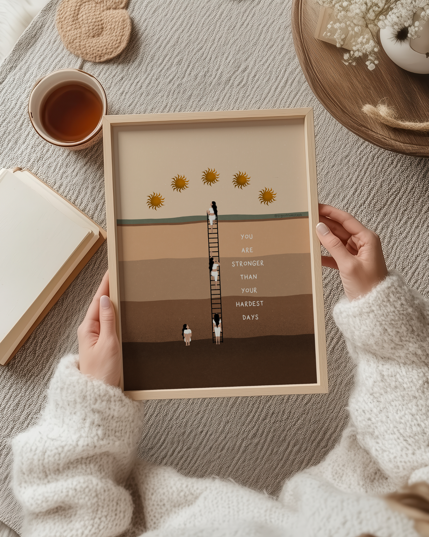 Stronger Than Your Hardest Days - Art Print