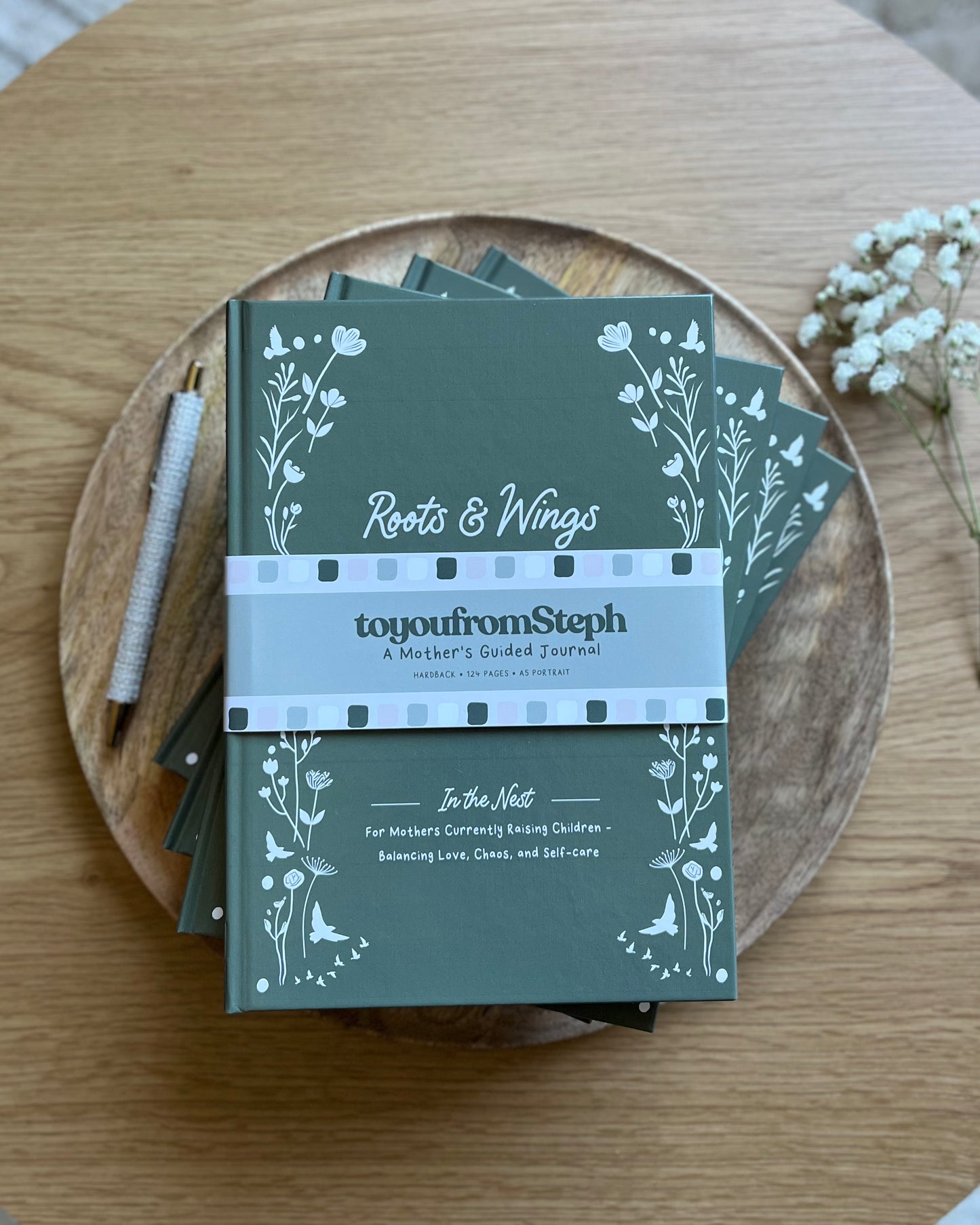 Roots & Wings: In the Nest | A Guided Journal for Mothers Raising Children | A5