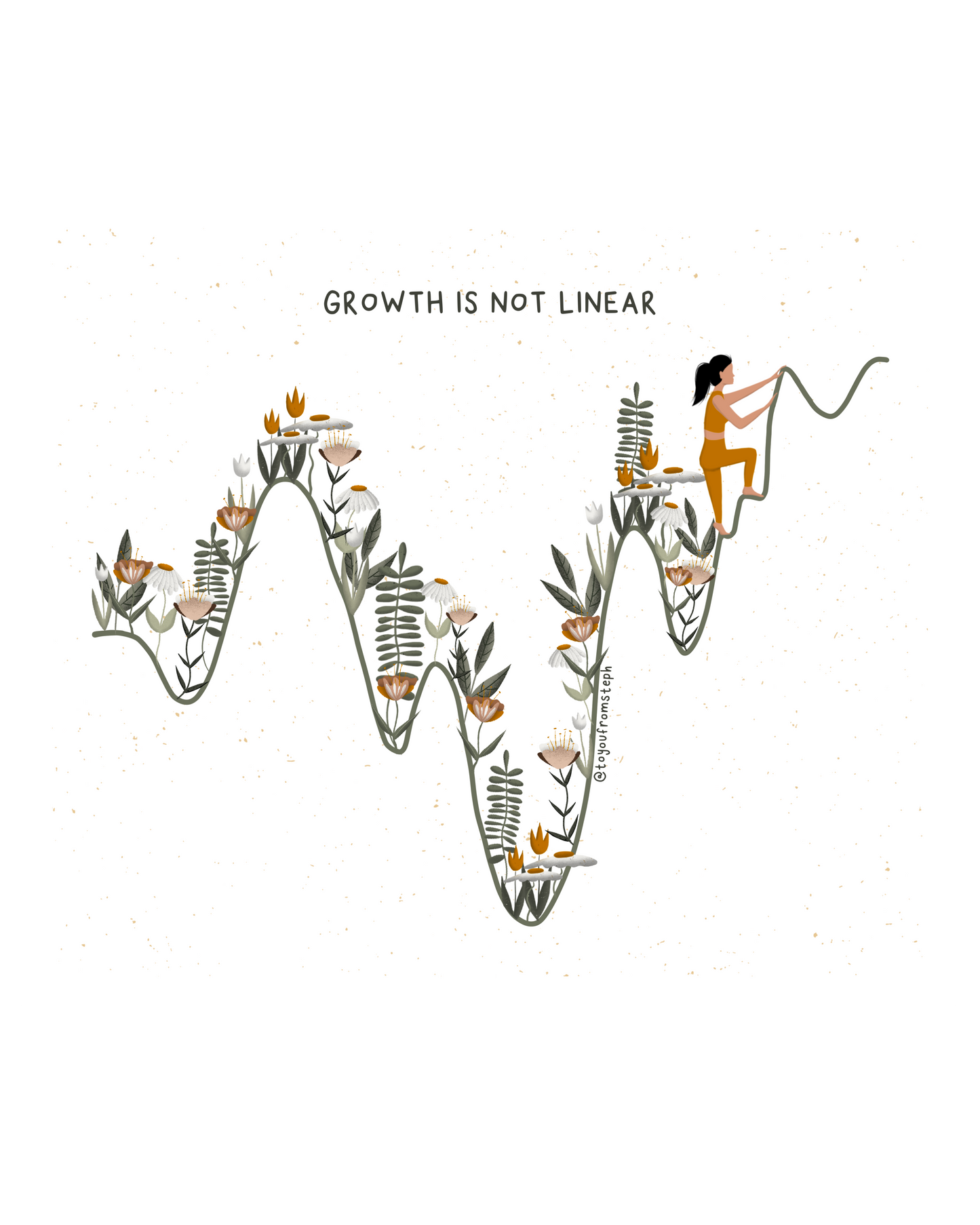 Growth is Not Linear - Sticker