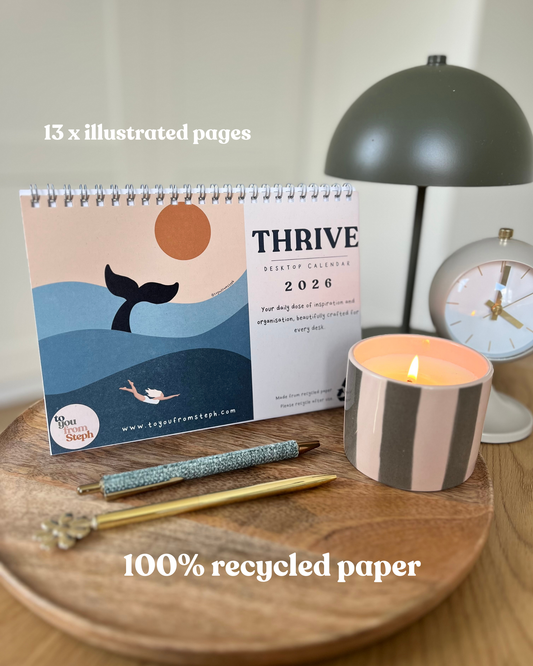 (PRE-ORDER) Thrive 2026 | Desktop Calendar | A5