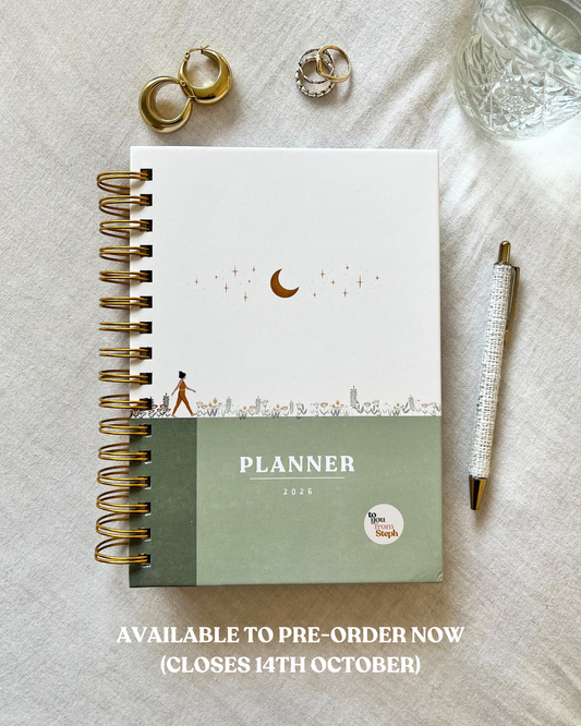 (PRE-ORDER) 2026 Premium Week-to-View Planner – A5 Hardcover, Spiral-Bound, 214 Pages