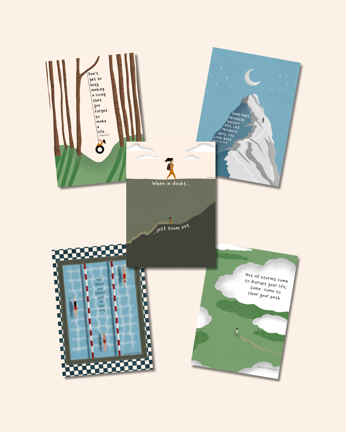 Journey | Pack of 5 Postcards | A6