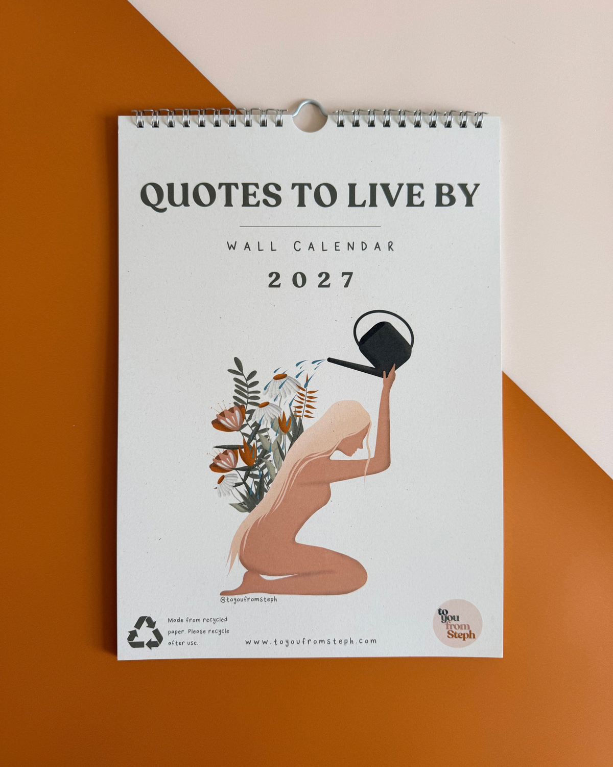 (PRE-ORDER) 2027 Wall Calendar | Quotes to Live By | A4