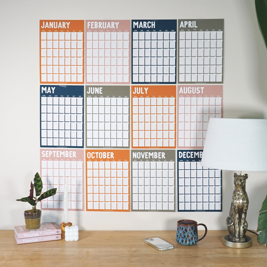 Pre-Order | Large Undated Wall Planner | BOLD | 12 x A4