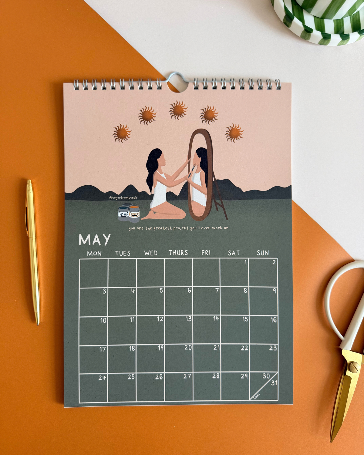 (PRE-ORDER) 2027 Wall Calendar | Quotes to Live By | A4