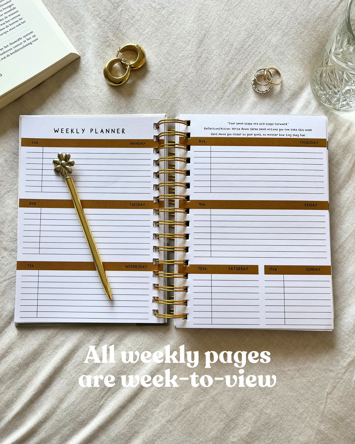 (PRE-ORDER) 2026 Premium Week-to-View Planner – A5 Hardcover, Spiral-Bound, 214 Pages