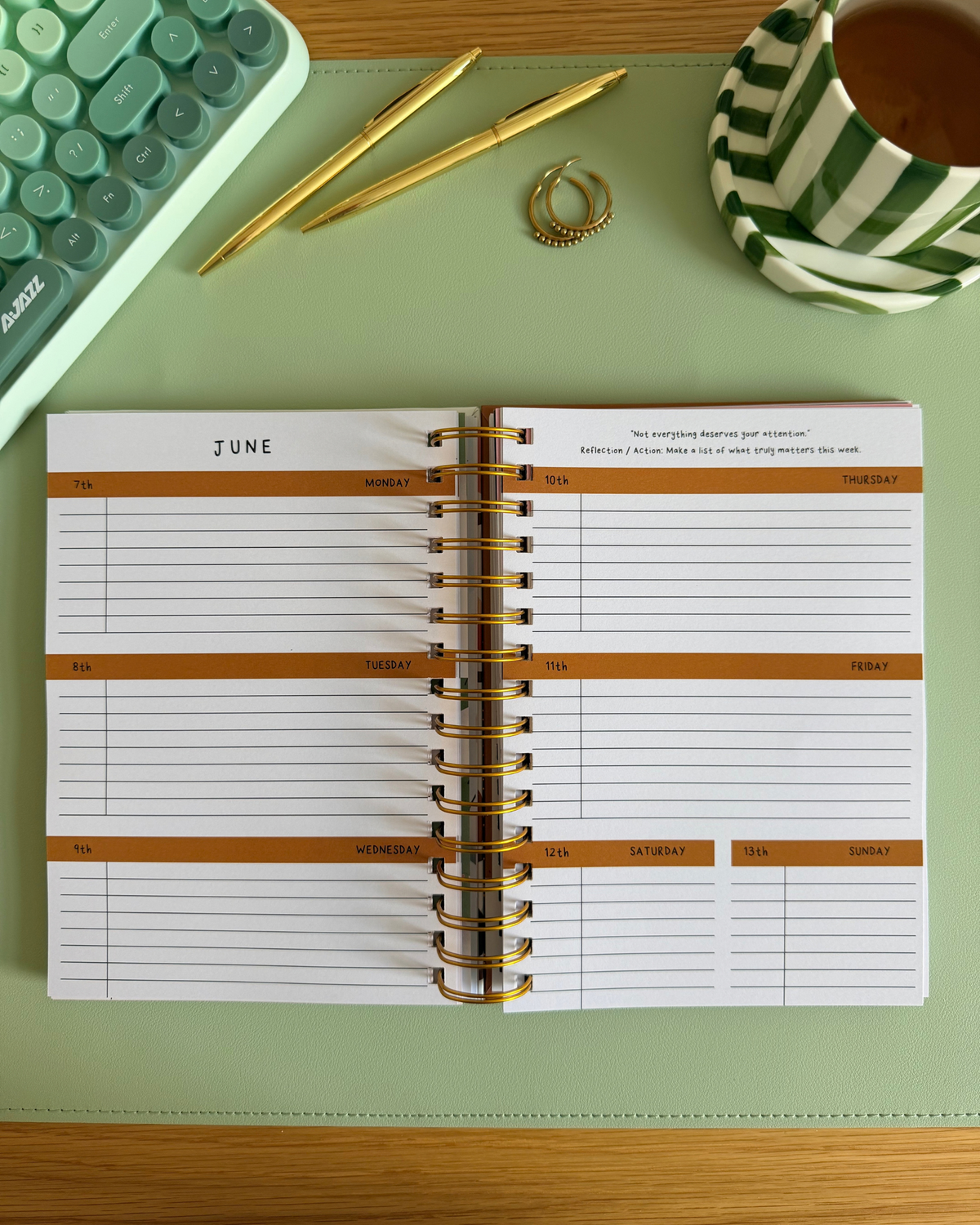 (PRE-ORDER) Dated 2027 Planner | A5 Hardcover | Spiral-Bound | Week-to-View | 210 Pages