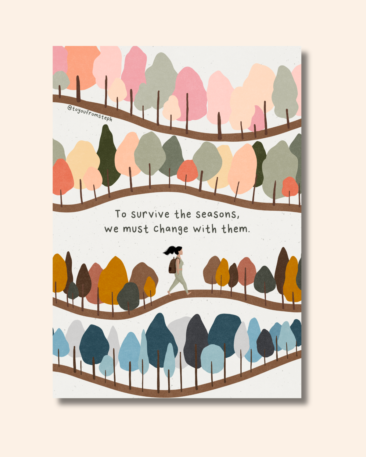Seasons | Pack of 5 Postcards | A6
