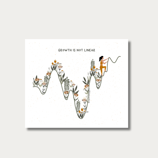 Growth is Not Linear - Sticker