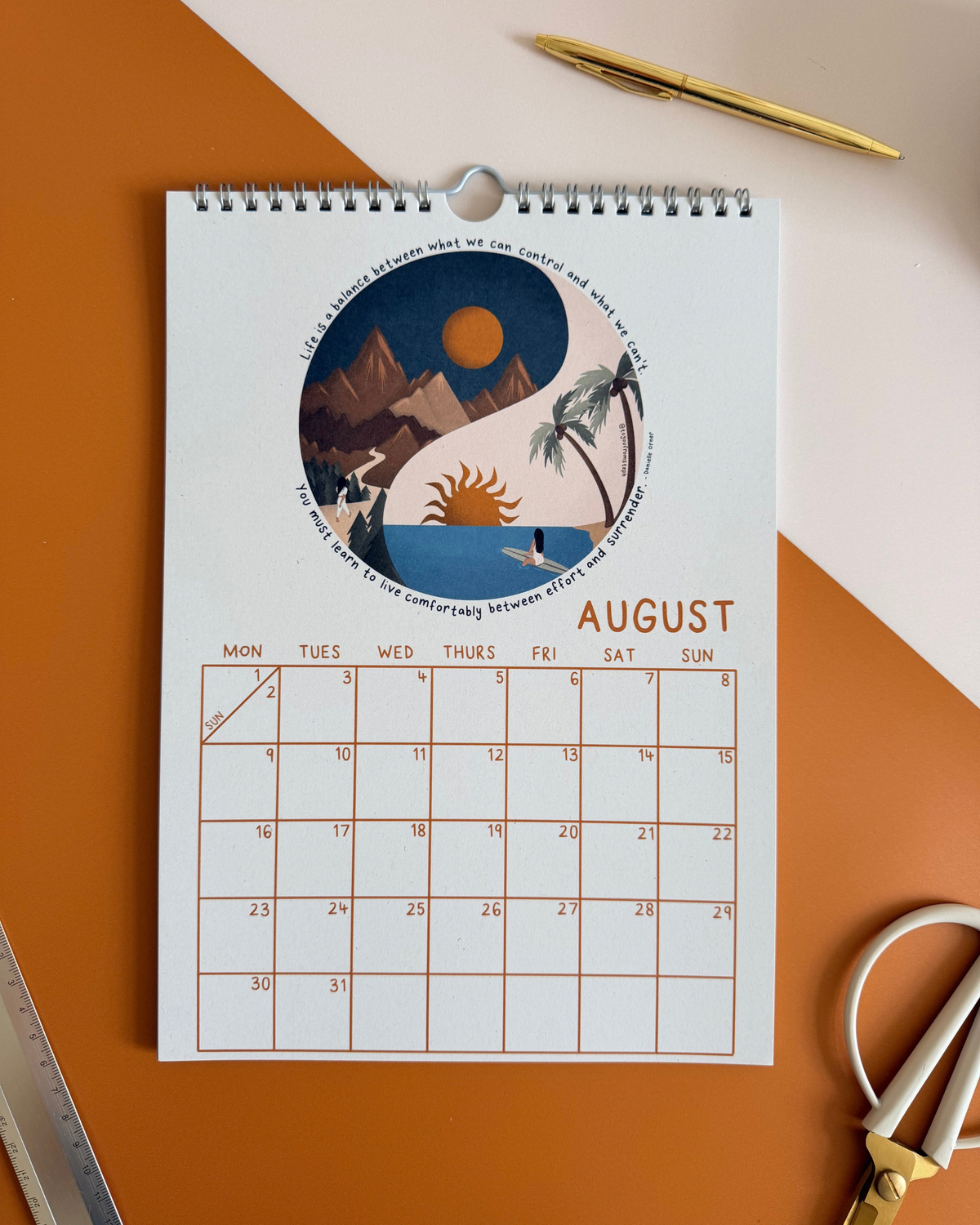 (PRE-ORDER) 2027 Wall Calendar | Quotes to Live By | A4