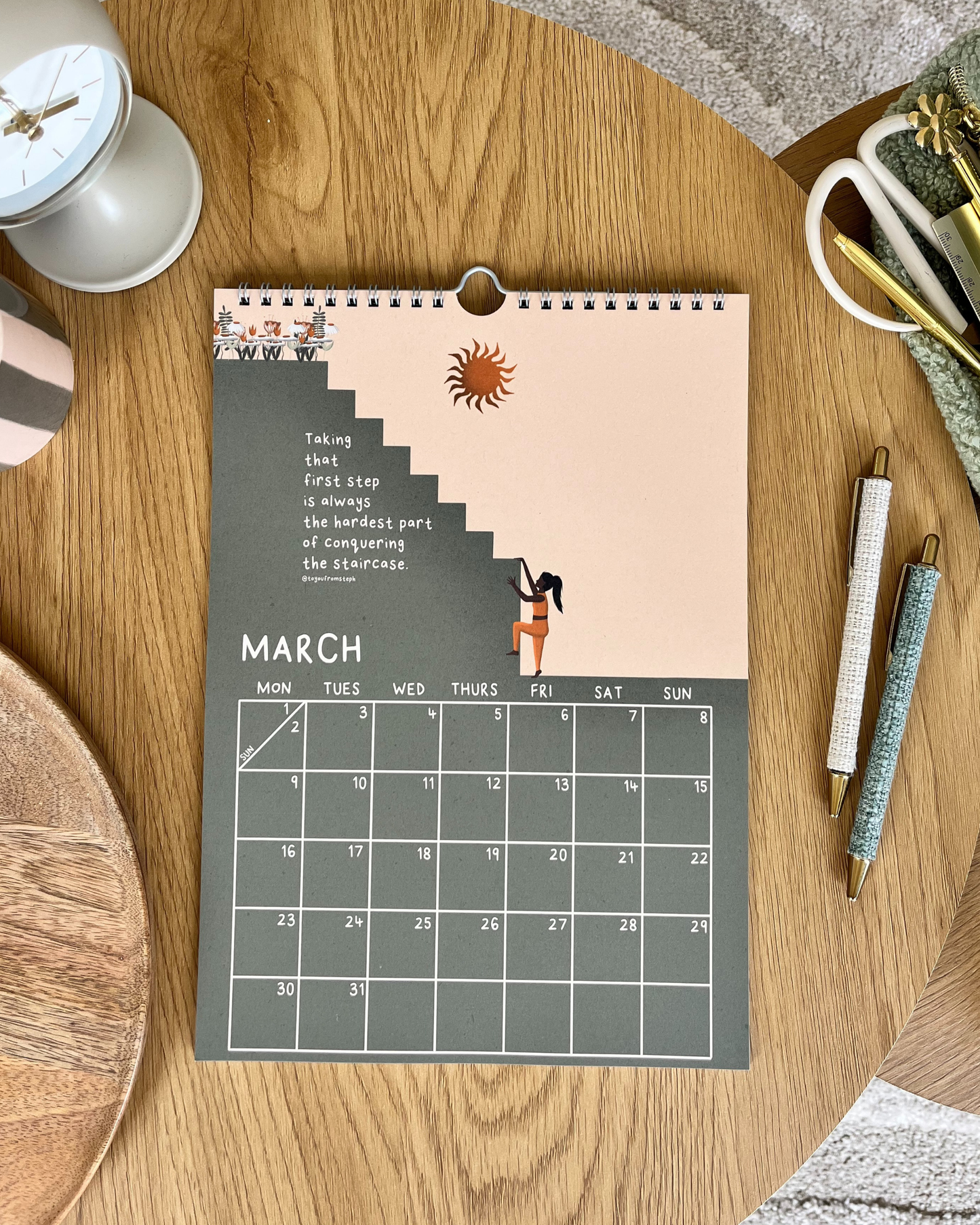 (PRE-ORDER) Rise 2026 Wall Calendar | A4