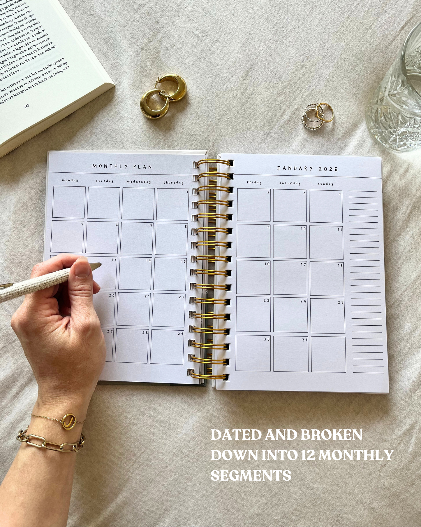 (PRE-ORDER) 2026 Premium Week-to-View Planner – A5 Hardcover, Spiral-Bound, 214 Pages
