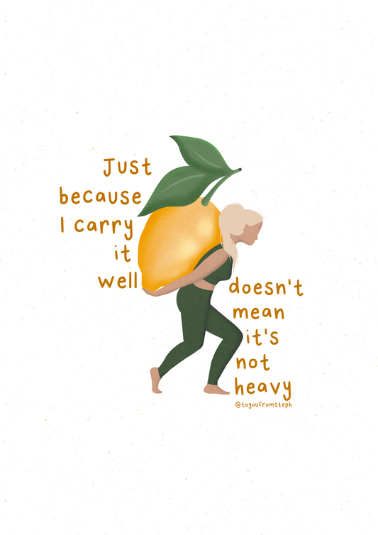 Not Heavy (Lemon) - Art Print