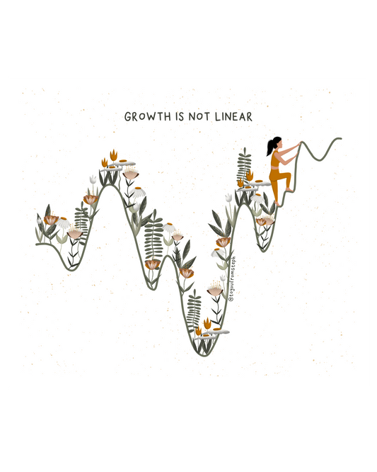 Growth is Not Linear - Sticker