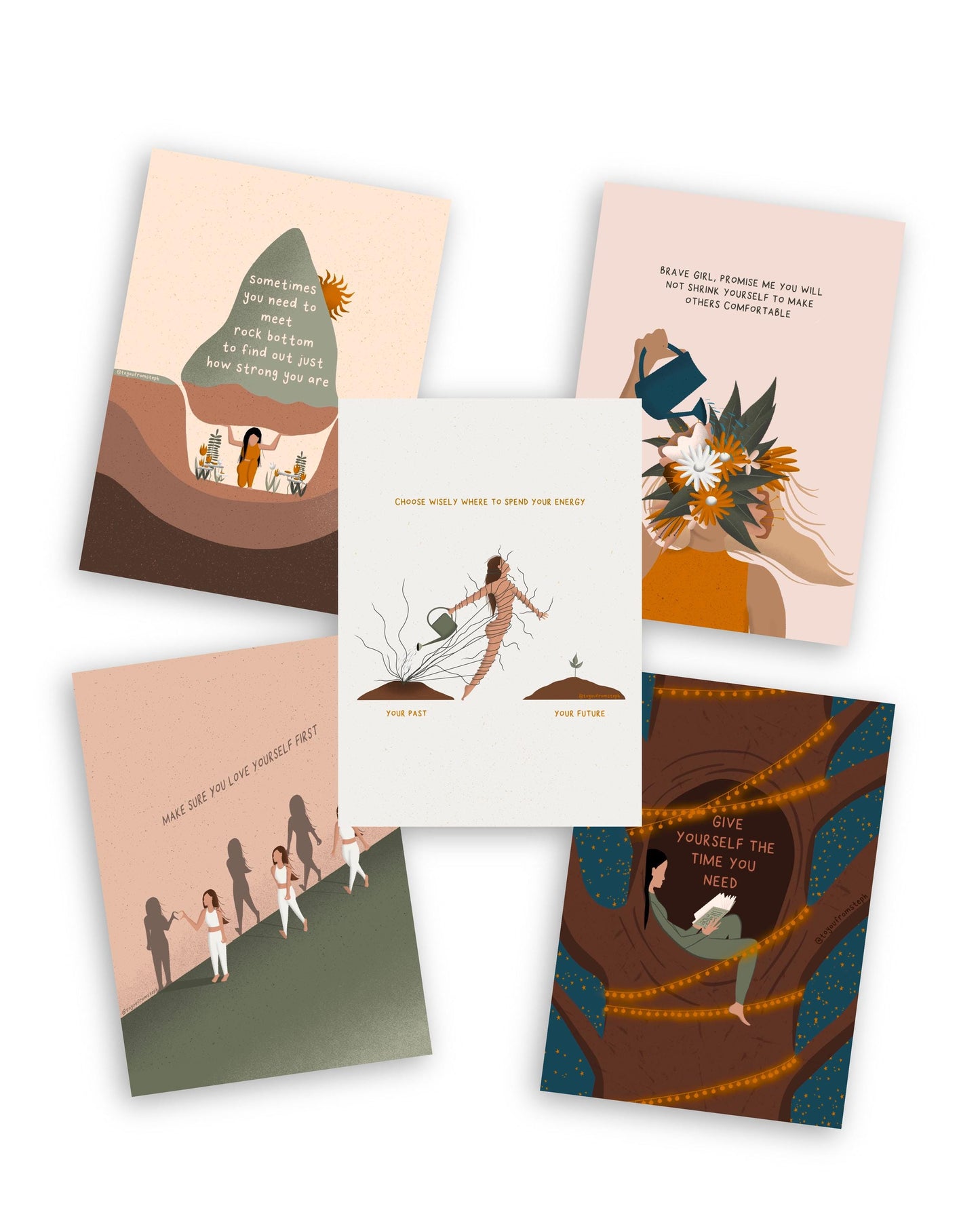 Self Love Bundle - Pack of 5 Postcards