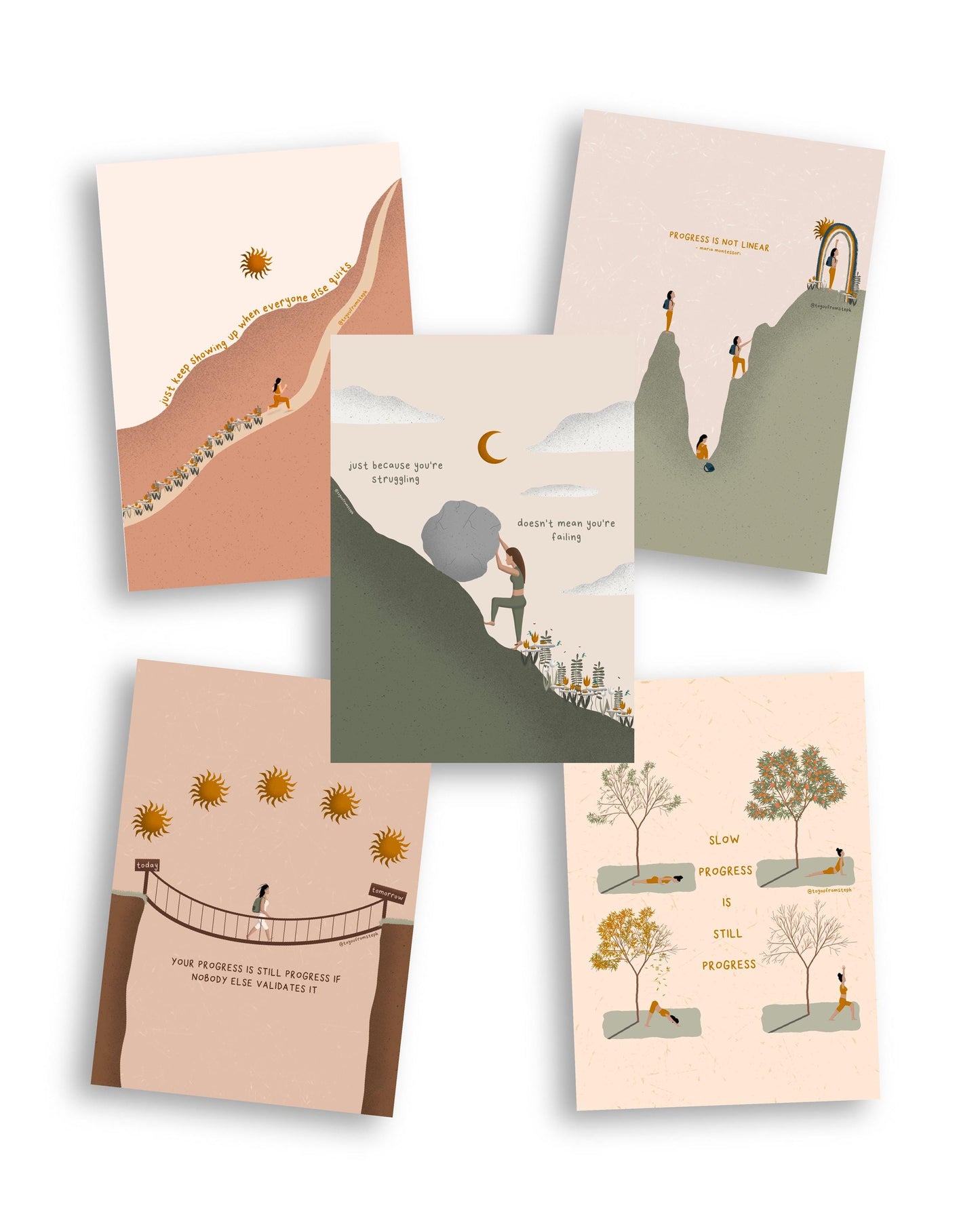 Progress Bundle - Pack of 5 Postcards