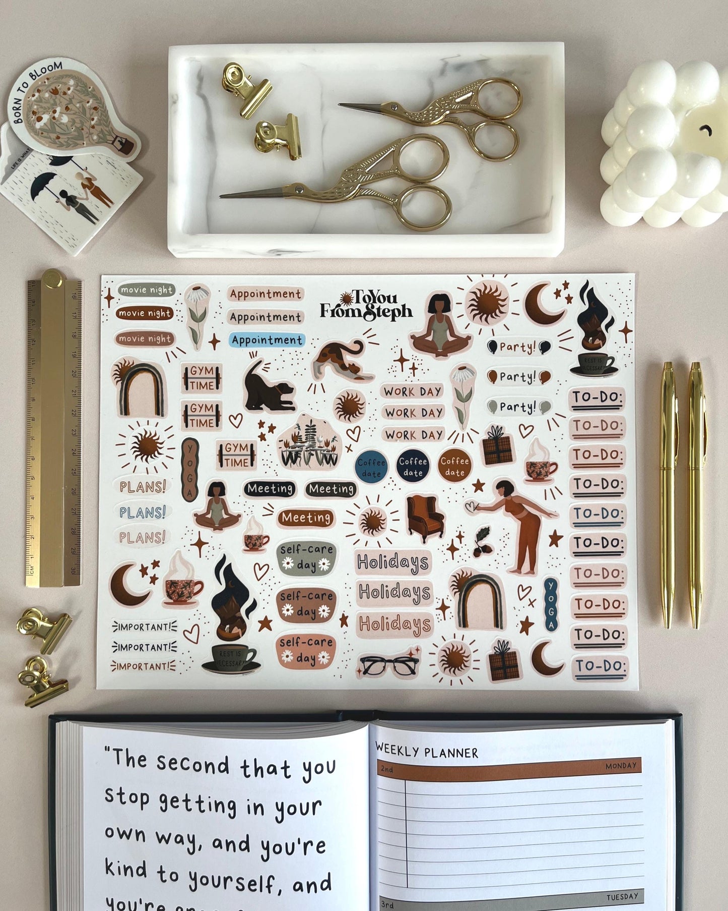 Illustrated Planner Sticker Sheet