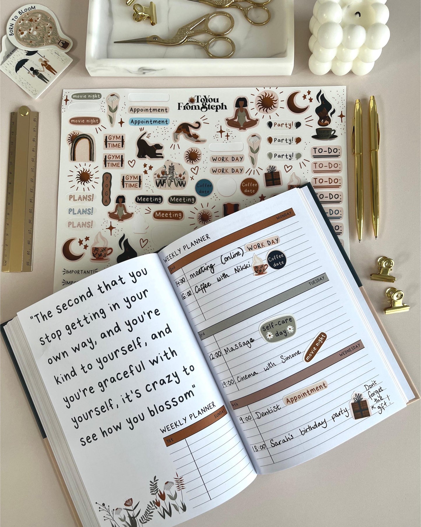 Illustrated Planner Sticker Sheet