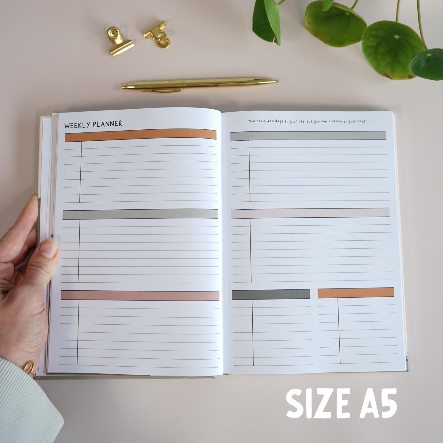 2025 Undated Planner | A5 Hardcover | Week To View