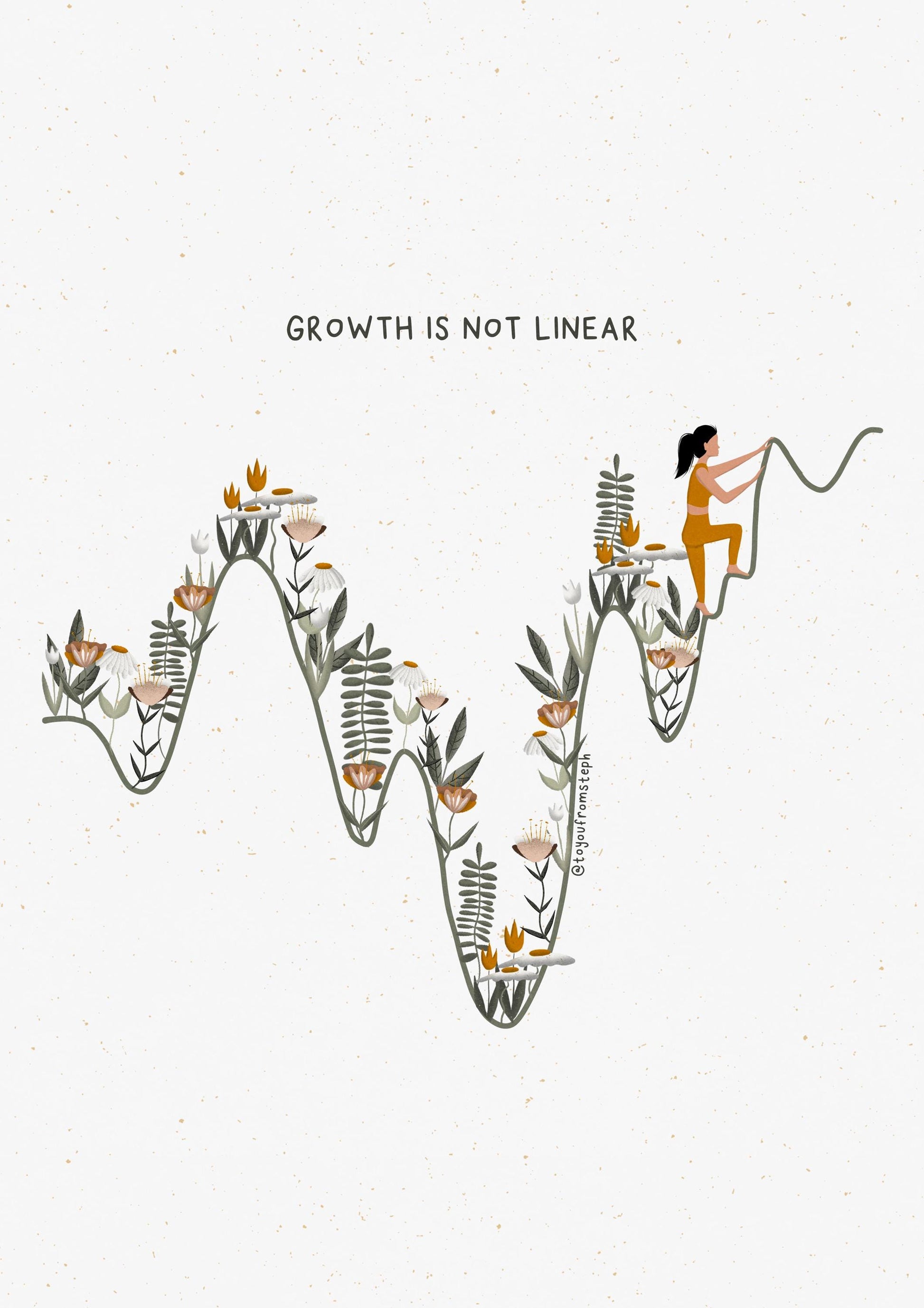 Growth is Not Linear - Art Print – To You From Steph