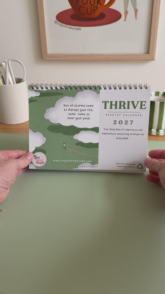 (PRE-ORDER) Thrive 2027 | Desktop Calendar | A5