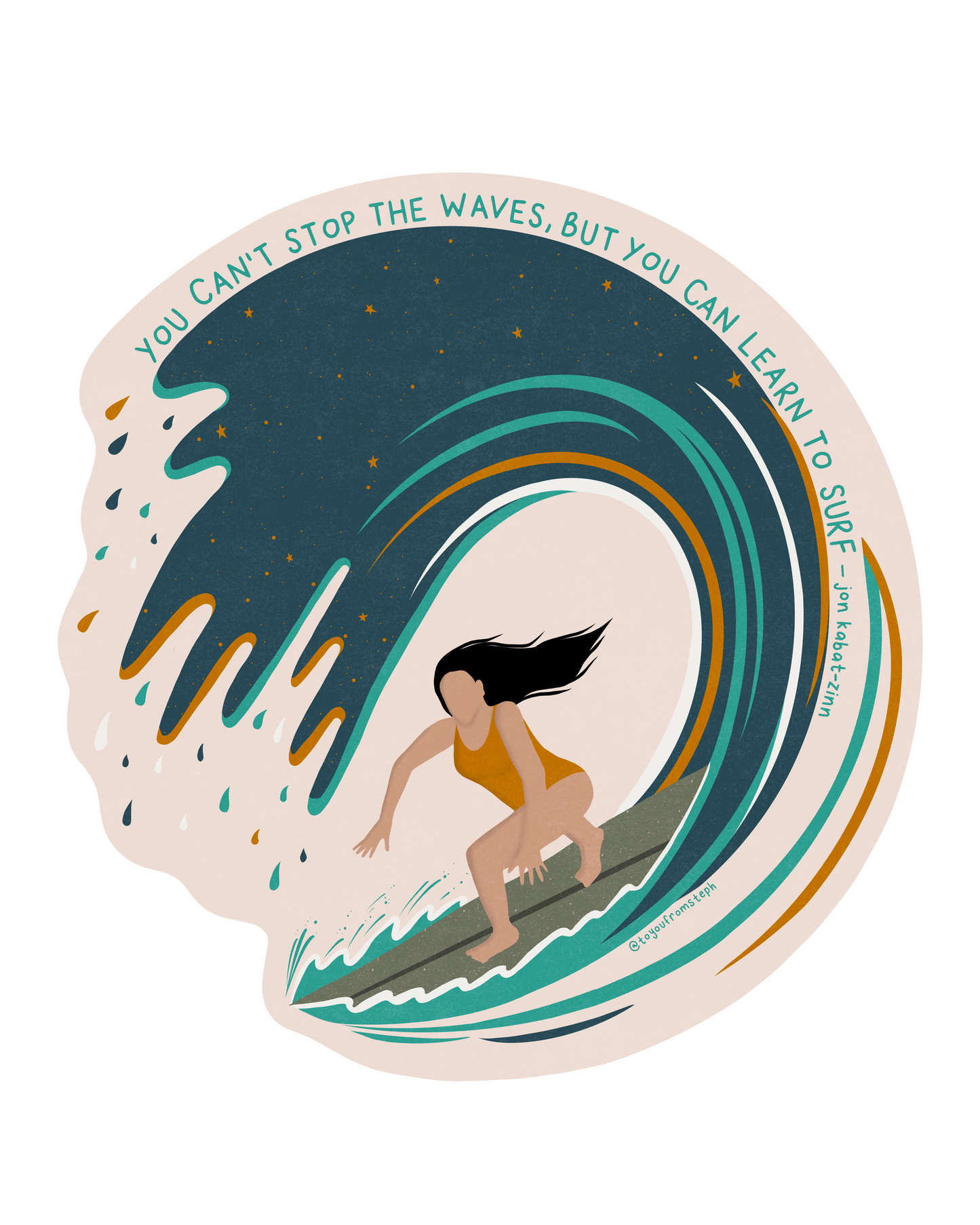 Learn to Surf - Sticker