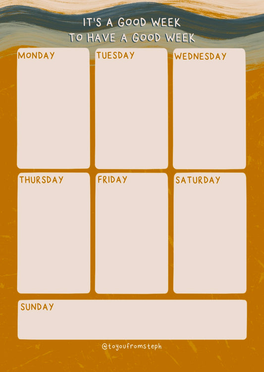 Weekly Planner - Notepad (A5)